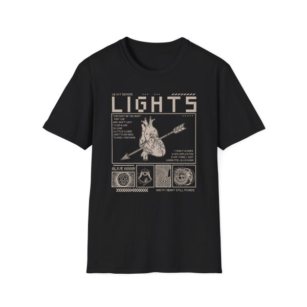 Lights Alive Again Lyric Tee Unisex Softstyle T-shirt